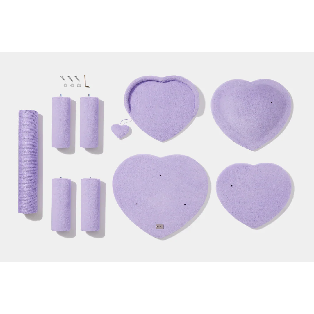 Heartpurrple Cat Climber Tree (Four Platforms) by Vetreska - Image 6